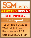 UsdDeposit Project Status Button
