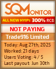 Trade916 Limited Project Status Button