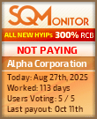 Alpha Corporation Project Status Button
