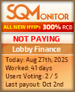 Lobby Finance Project Status Button