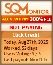 Click Credit Project Status Button