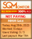 MMM Gold Project Status Button