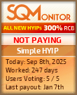 Simple HYIP Project Status Button