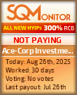 Ace-Corp Investment LTD Project Status Button