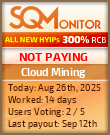 Cloud Mining Project Status Button