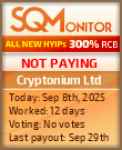 Cryptonium Ltd Project Status Button