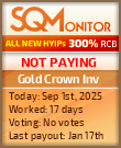 Gold Crown Inv Project Status Button