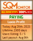 Luxio Profit Project Status Button