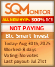 Btc-Smart-Invest Project Status Button