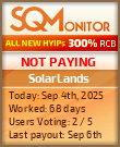 SolarLands Project Status Button