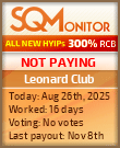 Leonard Club Project Status Button