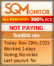 SunBitcoin Project Status Button