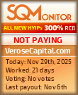 VeroseCapital.com Project Status Button