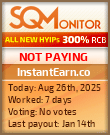 InstantEarn.co Project Status Button