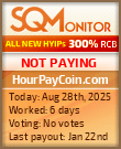 HourPayCoin.com Project Status Button