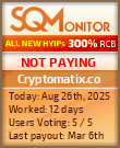 Cryptomatix.co Project Status Button