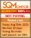 Rxava.com Project Status Button