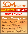 Venus-Mining.com Project Status Button
