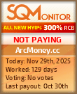 ArcMoney.cc Project Status Button