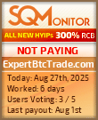 ExpertBtcTrade.com Project Status Button