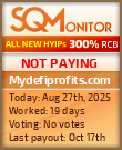 Mydefiprofits.com Project Status Button