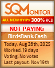 BirdsBank.Cash Project Status Button