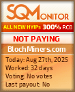 BlochMiners.com Project Status Button