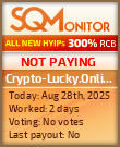 Crypto-Lucky.Online Project Status Button