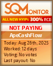 ApeCashFlow Project Status Button