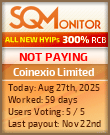 Coinexio Limited Project Status Button