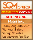 MetaStake Project Status Button