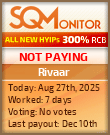 Rivaar Project Status Button