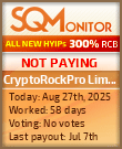 CryptoRockPro Limited Project Status Button
