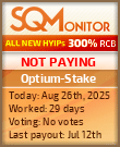 Optium-Stake Project Status Button