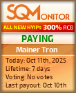 Mainer Tron Project Status Button