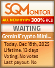 GeminiCrypto Mining Ltd Project Status Button