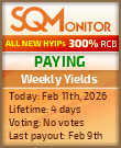 Weekly Yields Project Status Button