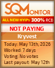 Kryvest Project Status Button
