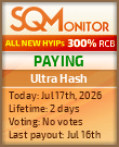 Ultra Hash Project Status Button