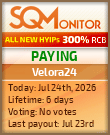 Velora24 Project Status Button