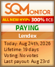 Lendex Project Status Button