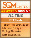 BTCflash Project Status Button