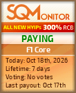 F1 Core Project Status Button