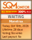 Monetrax Project Status Button