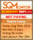 Stable Gains Project Status Button