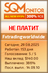 Кнопка Статуса для Инвест-Проекта Fxtradingworldwide