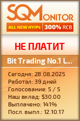Кнопка Статуса для Инвест-Проекта Bit Trading No.1 Limited