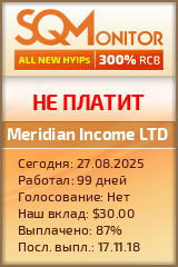 Кнопка Статуса для Инвест-Проекта Meridian Income LTD