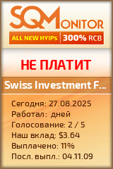 Кнопка Статуса для Инвест-Проекта Swiss Investment Funds