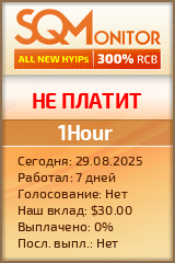 Кнопка Статуса для Инвест-Проекта 1Hour